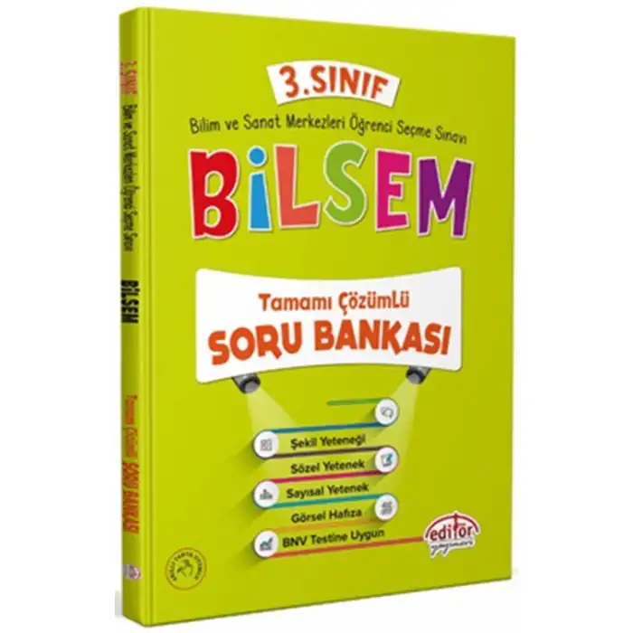 Editör 3.Sınıf Bilsem Çözümlü Soru Bankası