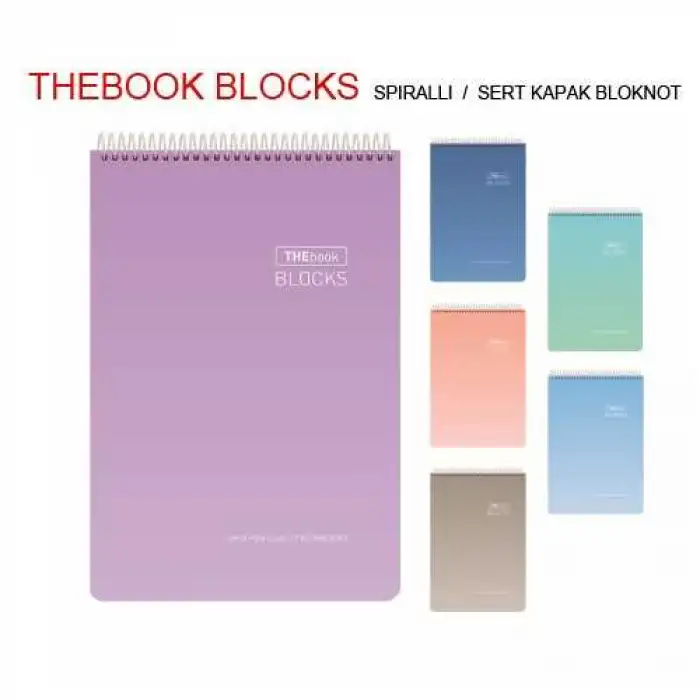 GIPTA BLOKNOT THEBOOK BLOCKS A4 SPİRALLİ SERT KAPAK 100 YP. DÜZ 5523