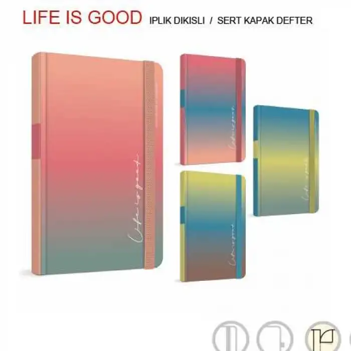 GIPTA DEFTER LIFE IS GOOD 13x21 120YP ÇİZGİ İP DKŞ SERT KPK
