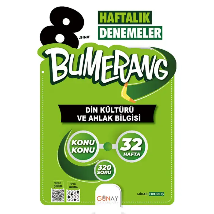 GÜNAY 8.SINIF BUMERANG 32 HAFTALIK DİN DENEMELERİ