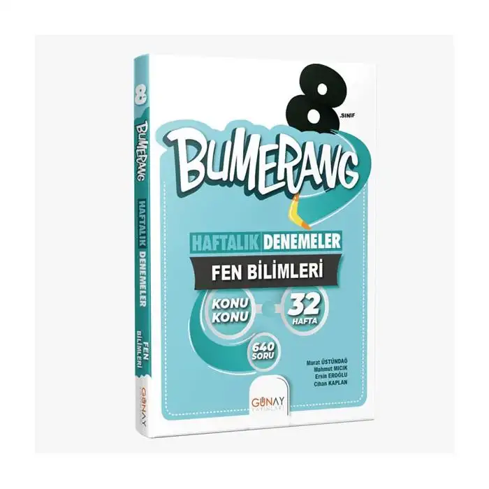 GÜNAY 8.SINIF BUMERANG 32 HAFTALIK FEN DENEMELERİ