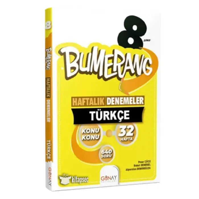GÜNAY 8.SINIF BUMERANG 32 HAFTALIK TÜRKÇE DENEMELERİ