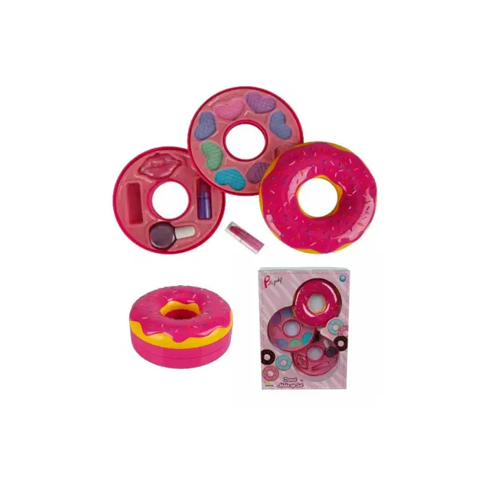 GÜZELLİK SETİ OYUNCAK MAKYAJ DONUT 2 KATMANLI