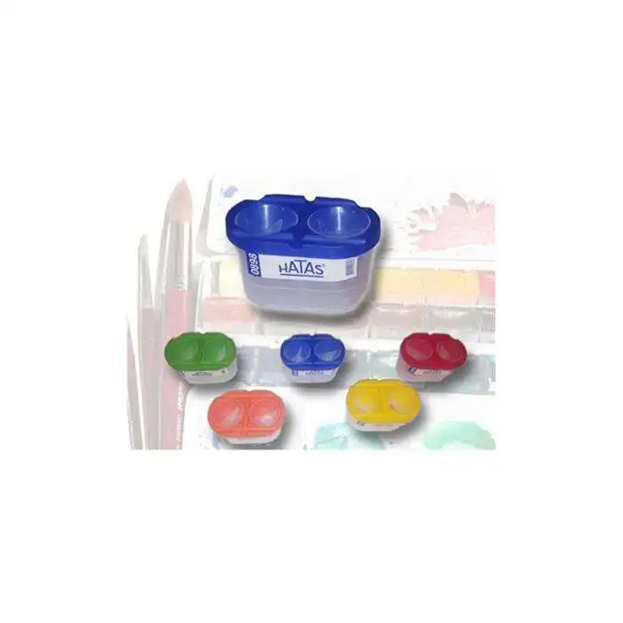 HATAS FIRÇA TEMİZLEME KABI 2 BÖLMELİ PRATİK KAPAK