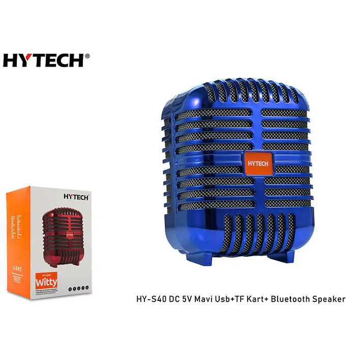 HYTECH HY-S40 DC 5V MAVİ USB+TF KART+BLUETOOTH SPEAKER