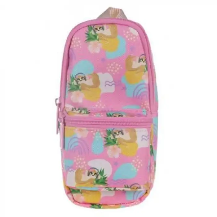 KAUKKO NATURE JUNIOR BAG KALEM ÇANTASI (PINK SLOTS)