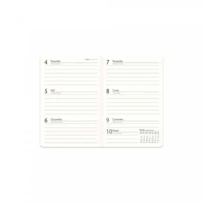 Keskin Color 2023 Haftalık 8x12 Ciltli Koyu Gri Cep