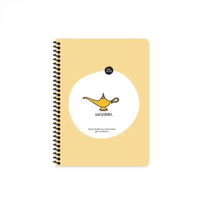 Keskin Color Hisli Şeyler Spiralli Hallederiz Karton Kapak 80 Yaprak C5 Kareli Defter