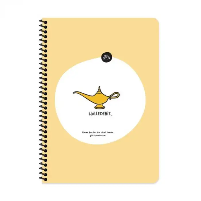 KESKİN DEFTER HİSLİ ŞEYLER STİCKERLİ HALLEDERİZ A4 SPİRALLİ 80 YP. ÇİZGİLİ 500506
