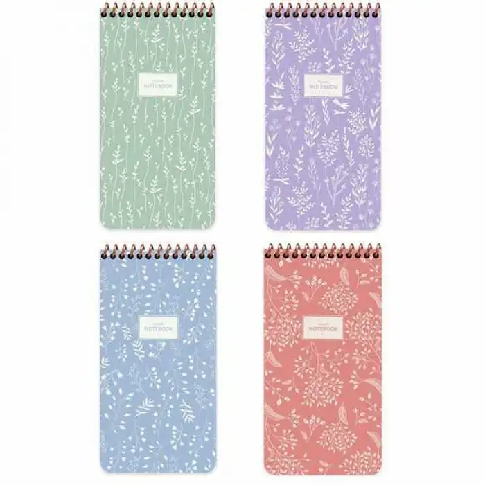 KESKİN DEFTER PASTEL FLORA 10x19 KARTON KAPAK SPİRALLİ 80 YP. ÇİZGİLİ 384960