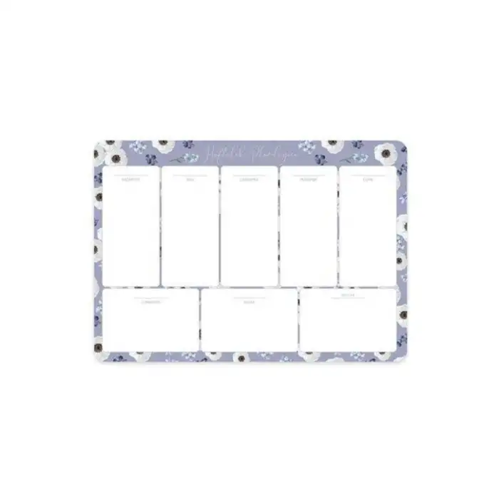 KESKİN HAFTALIK PLANNER BLOK LİLA ÇİÇEK