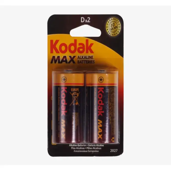 KODAK PİL BÜYÜK BOY MAX ALKALİN 2Lİ BLS