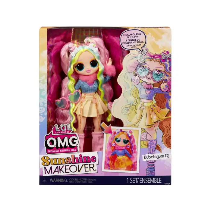 L.O.L. SURPRİSE OMG SUNSHİNE MAKEOVER BEBEĞİ - BUBBLEGUM DJ