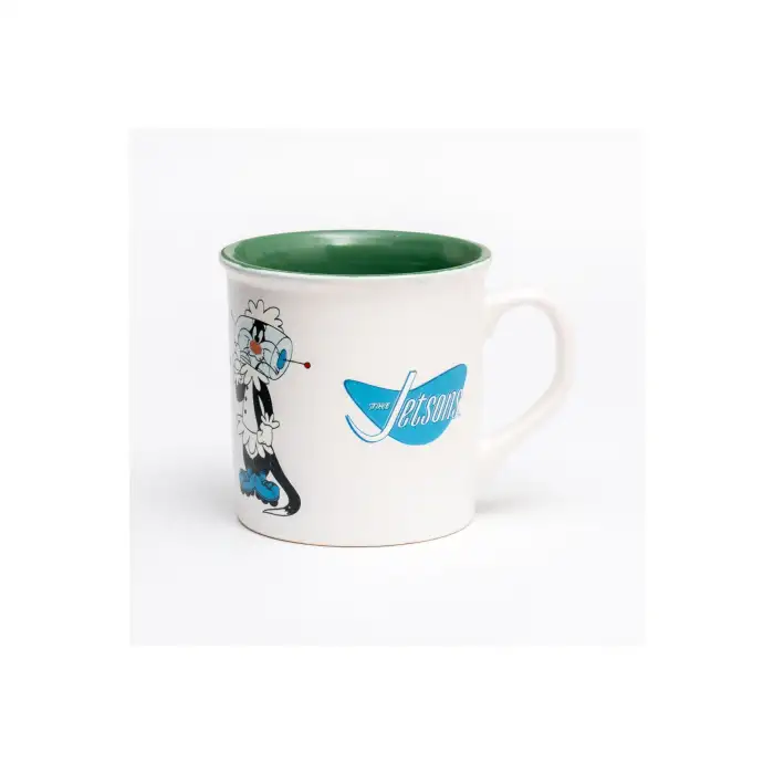 MACMUG 380900 WB100 AMSTERDAM MUG THE JETSONS İÇ KISMI YEŞİL DIŞI KREM SERAMİK KUPA