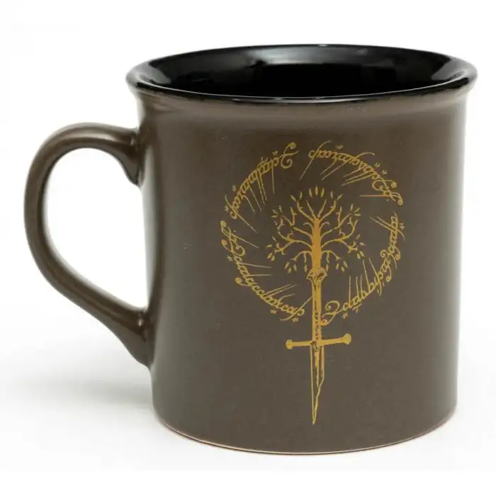 MACMUG 380924 LOTR AMSTERDAM MUG GONDOR TREE İÇİ SİYAH DIŞI K.KAHVE SERAMİK KUPA 260ml