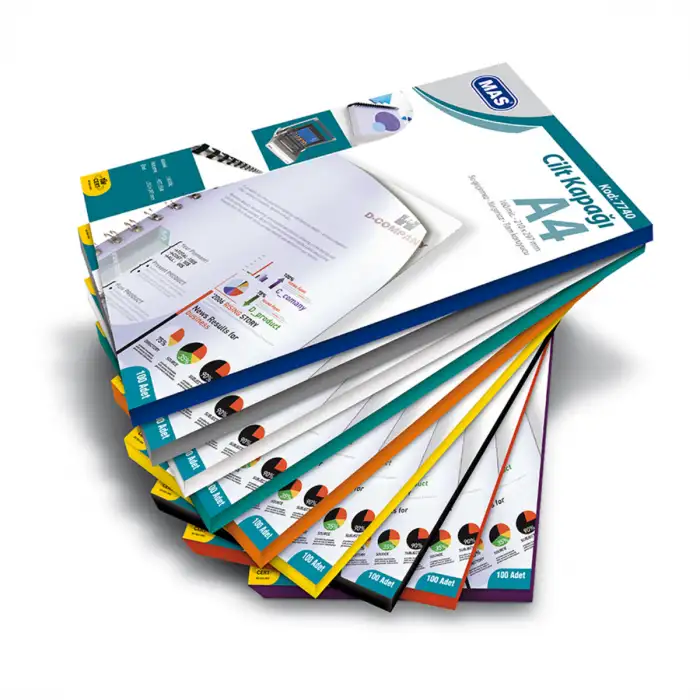 MAS 7740 A4 CİLT KAPAĞI ŞEFFAF 100LÜ