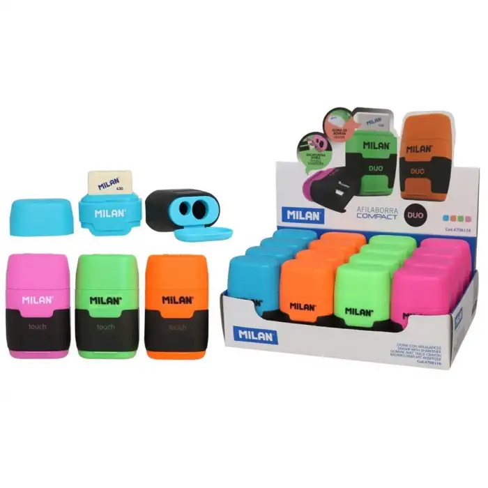 MİLAN CAPSULE TOUCH SİLGİLİ ÇİFTLİ KALEMTRAŞ