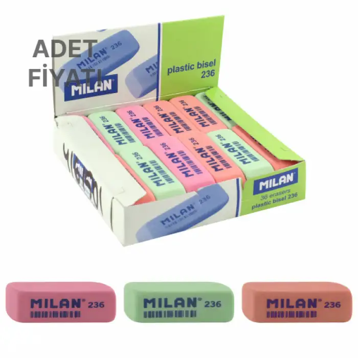 MİLAN SİLGİ PLASTİK RENKLİ UZUN NATA