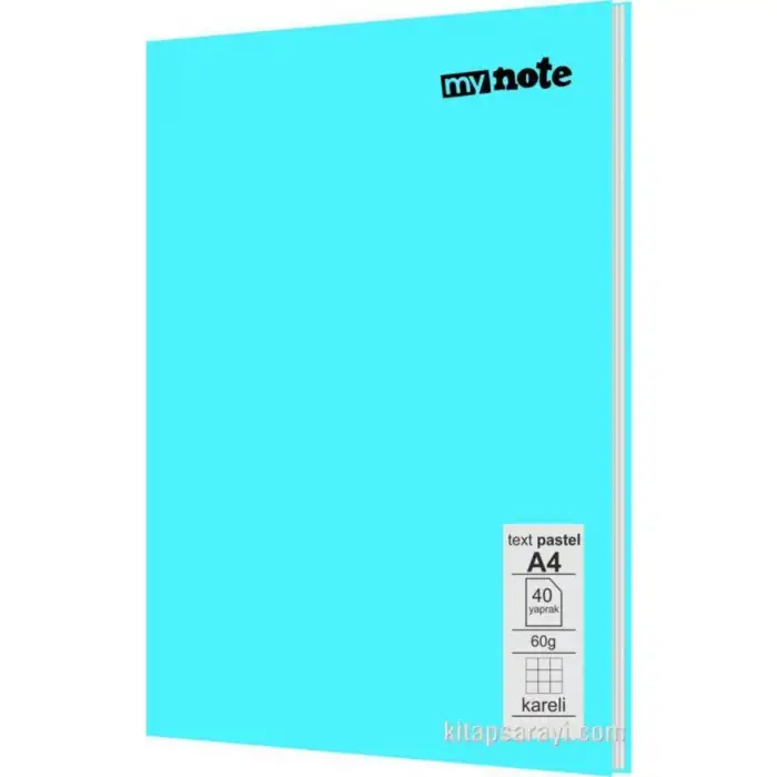 MYNOTE TEXT PASTEL DEFTER PP KAPAK TEL DİKİŞLİ A4 40 YP KARELİ