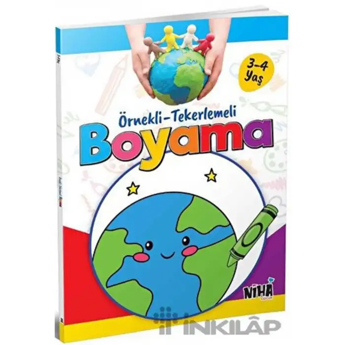 Örnekli Tekerlemeli Boyama 3 4 Yaş