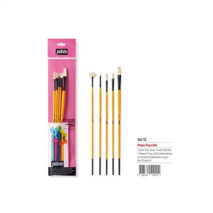 PEBEO YAĞLI BOYA FIRÇA SETİ 5 Lİ SET-12