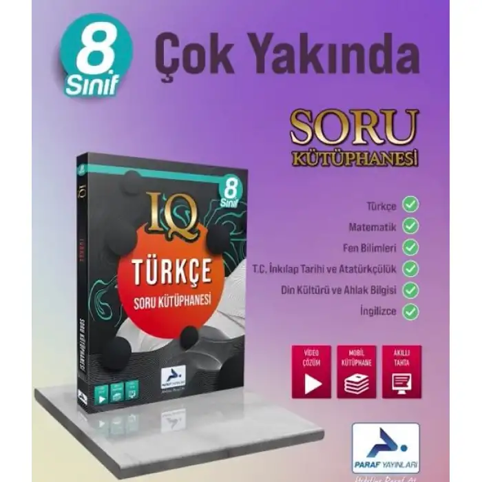PRF Yayınları 8. Sınıf IQ Türkçe Soru Kütüphanesi
