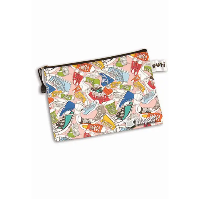 PUTİ A5 FERMUARLI DOSYA 4 RENK - AYAKKABI DESENLİ