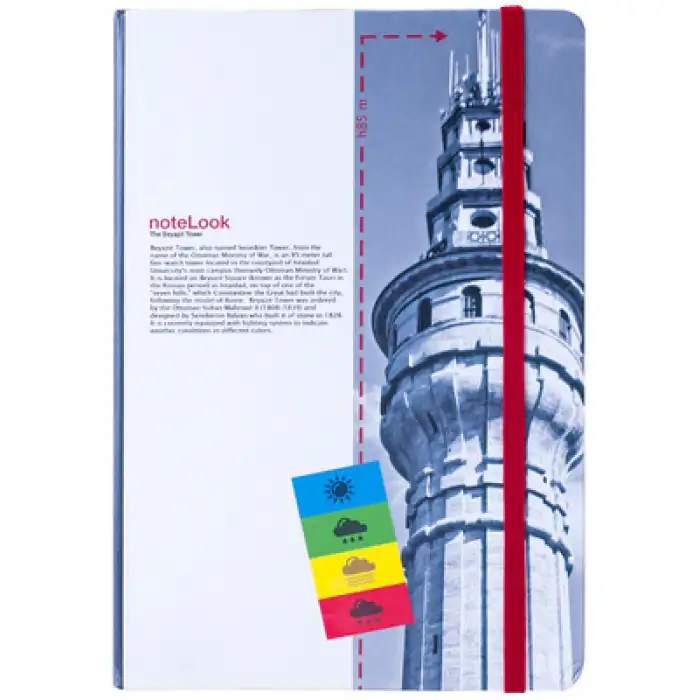 SCRIKSS İSTANBUL KULELER BEYAZIT KULESİ A5 ÇİZGİSİZ NOT DEFTERİ