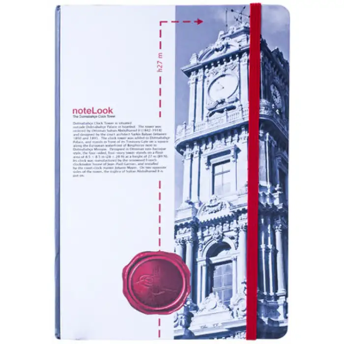 SCRIKSS İSTANBUL KULELER DOLMABAHÇE SAAT KULESİ A5 ÇİZGİSİZ NOT DEFTERİ