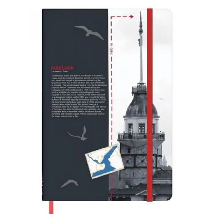 SCRIKSS İSTANBUL KULELER KIZ KULESİ A5 ÇİZGİSİZ NOT DEFTERİ