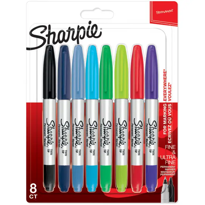 Sharpie Permanent Set Twin Tip Krş. 8 Li 2065409