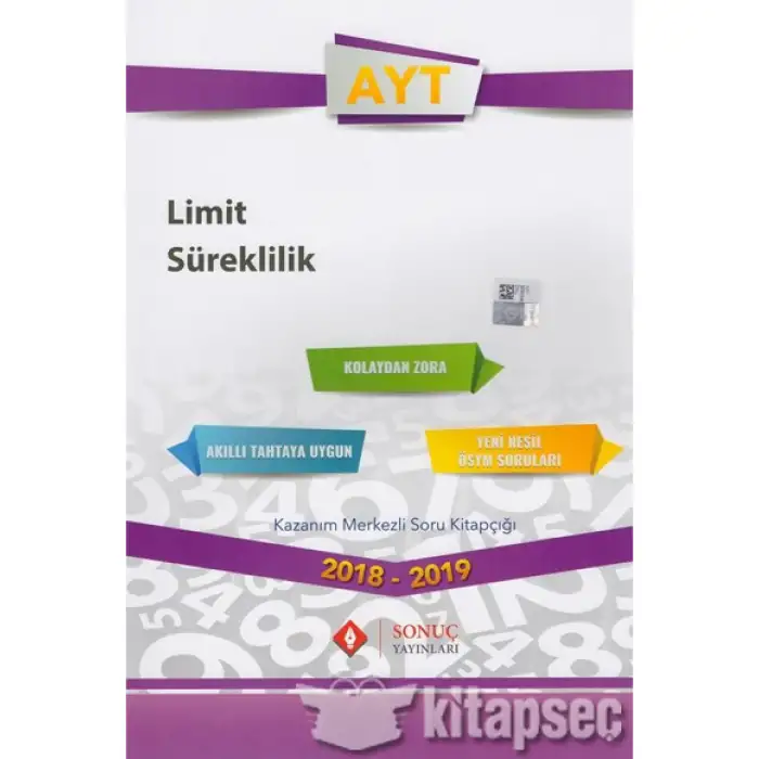 SONUÇ AYT LİMİT SÜREKLİLİK  KAZANIM MERKEZİ SORU KİTAPÇIĞI