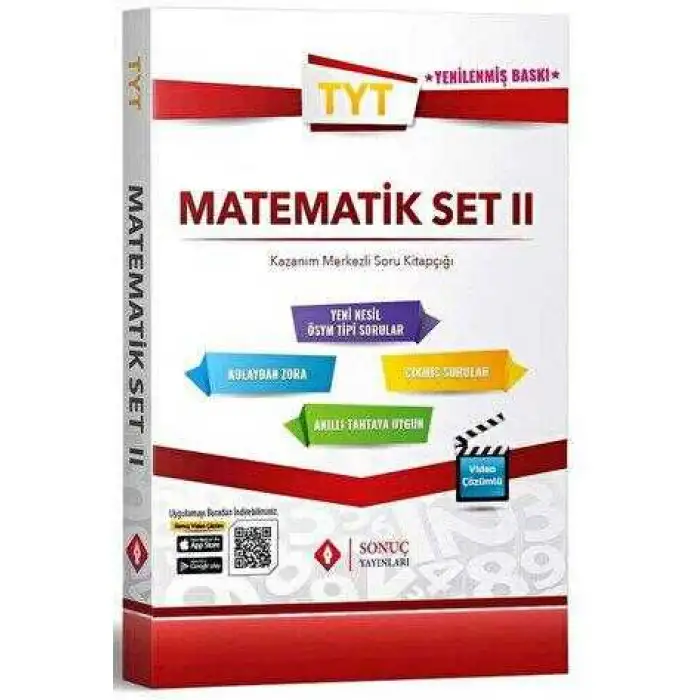 Sonuç TYT Matematik Set II Kazanım Merkezli Soru Kitapçığı Yeni