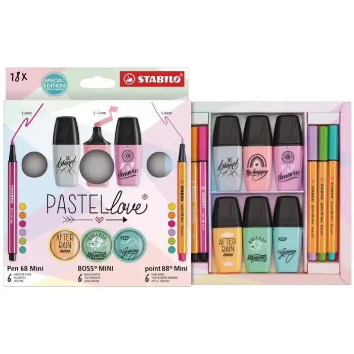 STABILO PASTELLOVE MİNİ SET 18Lİ (51013418)