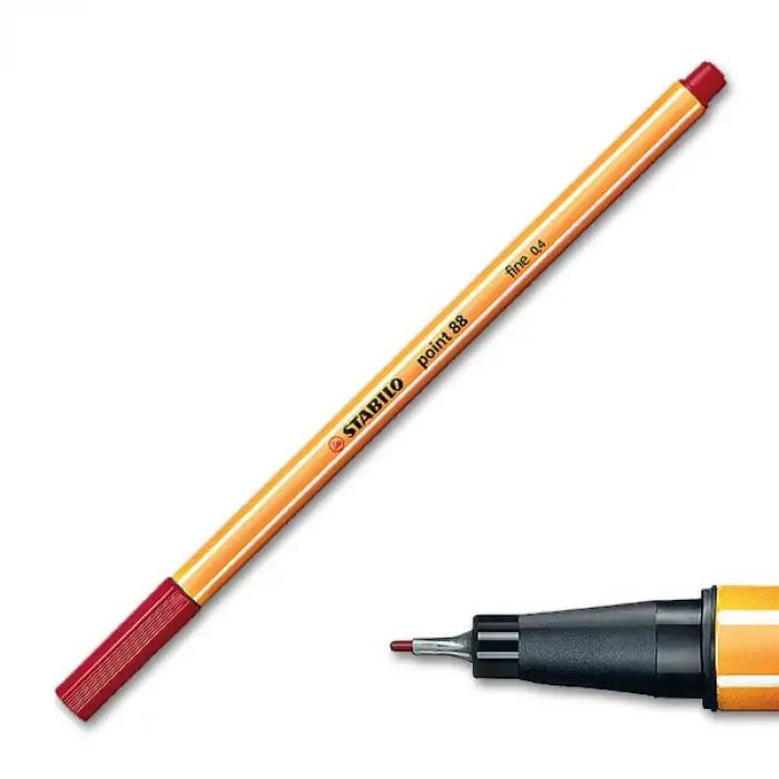 STABILO POİNT 88 FINE 0,4 KOYU KIRMIZI