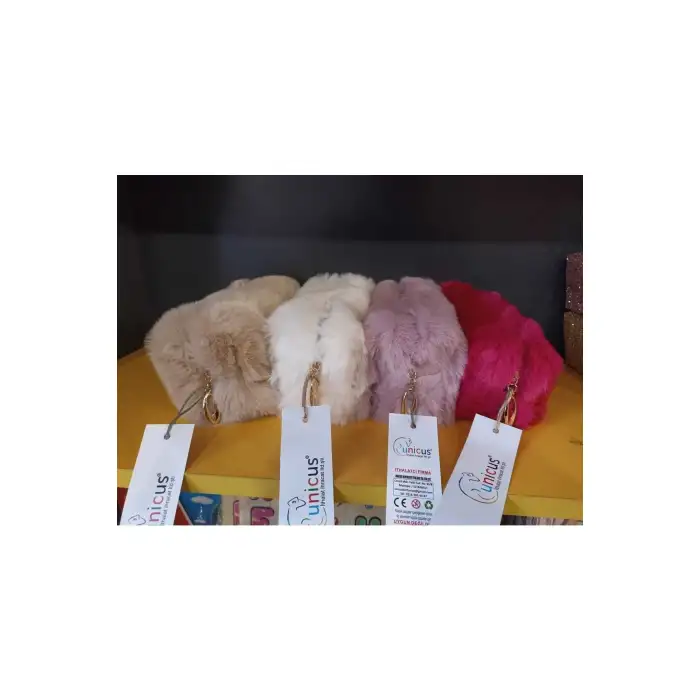 TAVŞAN TÜYLÜ PELUŞ KALEM KUTU XL