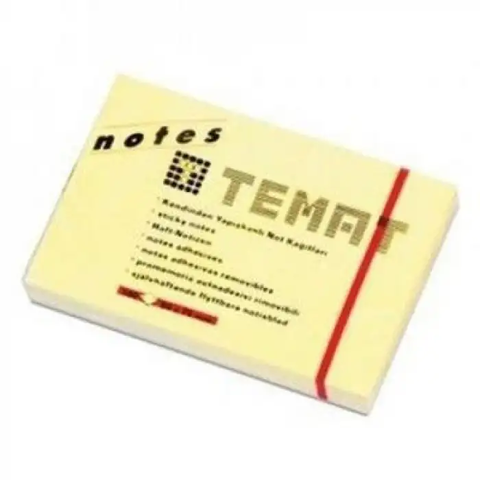 TEMAT 5656-01 50X75 YAPIŞKANLI NOT KAĞIDI SARI