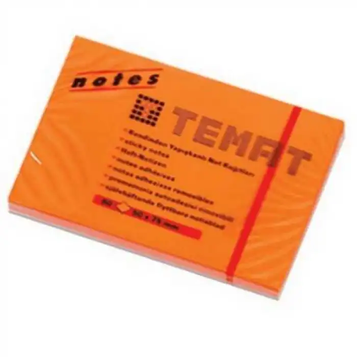 TEMAT 5656-35 50X75 YAPIŞKANLI NOT KAĞIDI FOSFORLU TURUNCU