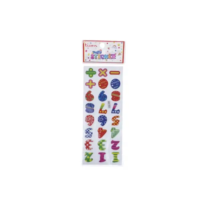 TİCON.TPS-006/2.PUFFY STICKER RAKAM