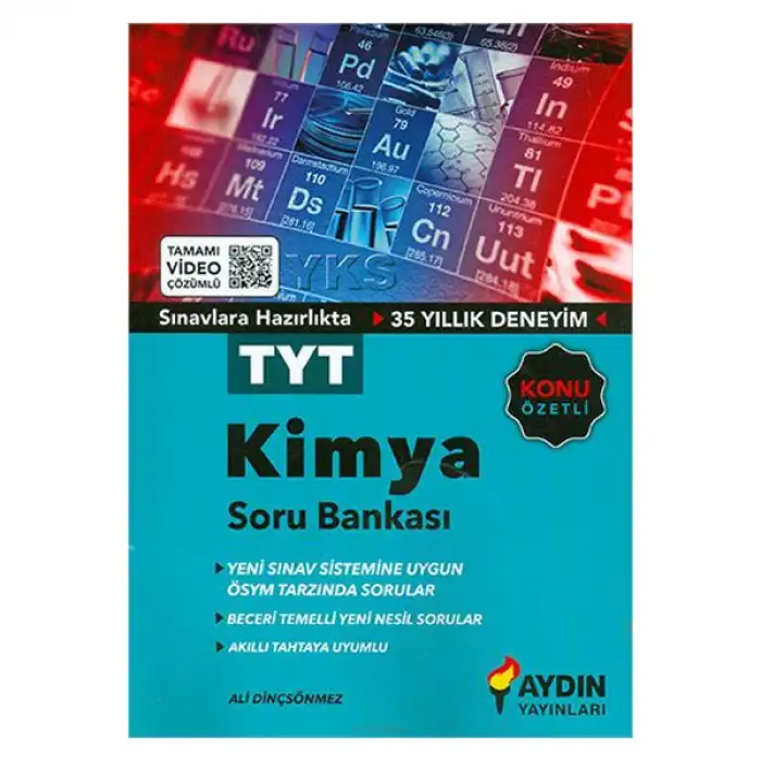 TYT Kimya Konu Özetli Soru Bankası Tamamı Video Çözümlü Aydın Yayınları