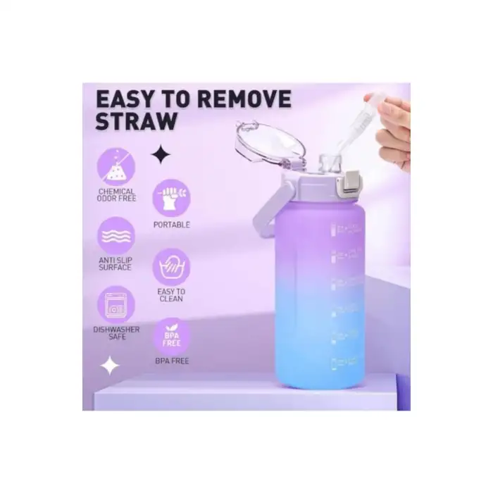 VAGON LIFE VGN2215 RENK PİPETLİ MATARA 2000 ML MOR