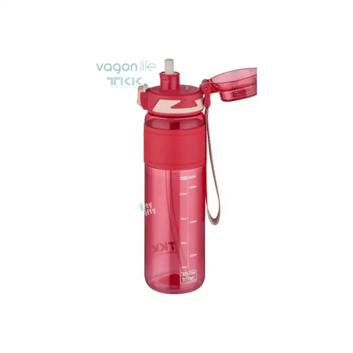 VAGONLİFE T1020 TKK PİPETLİ SÜZGEÇLİ TRİTAN MATARA PEMBE 1000ml