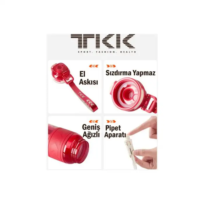 VAGONLİFE T1020 TKK PİPETLİ SÜZGEÇLİ TRİTAN MATARA PEMBE 1000ml