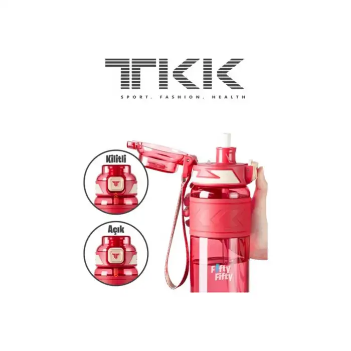 VAGONLİFE T1020 TKK PİPETLİ SÜZGEÇLİ TRİTAN MATARA PEMBE 1000ml