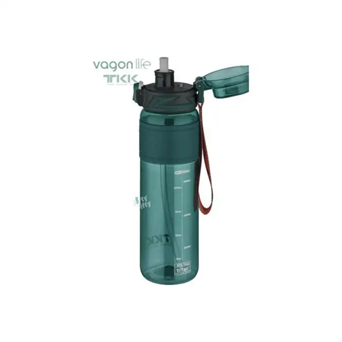 VAGONLİFE T1020 TKK PİPETLİ SÜZGEÇLİ TRİTAN MATARA YEŞİL 1000ml