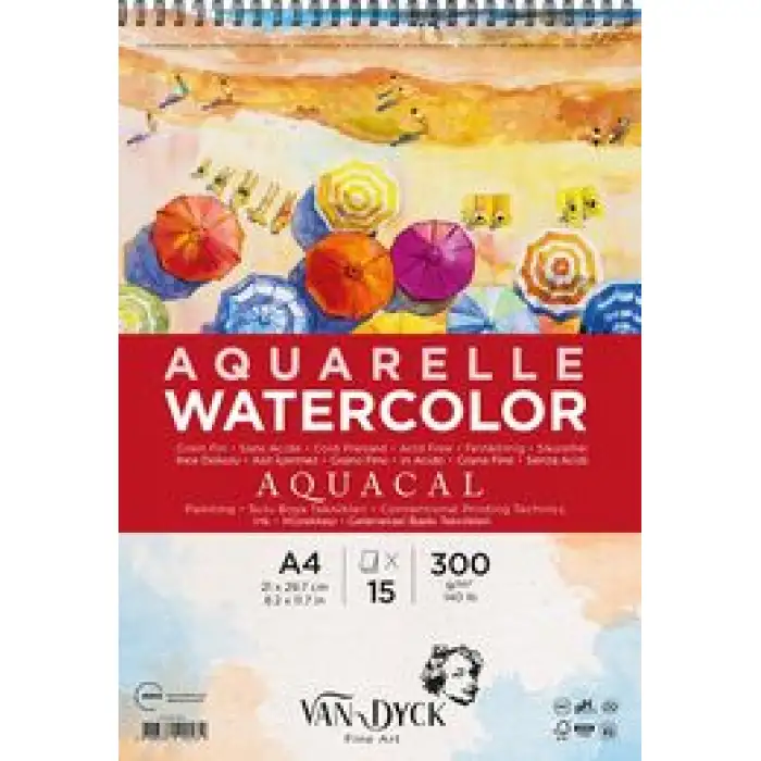 VAN DYCK SULUBOYA BLOK A4 İNCE DOKULU COLDPRESS 300G 15YP. VD420313