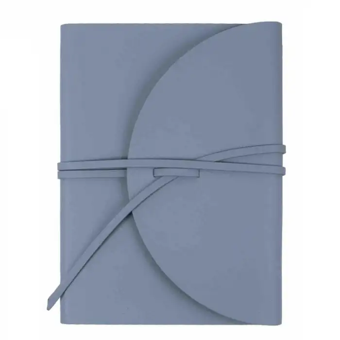 Victorias Journals Pella Vegan Deri Esnek Kapaklı Dolma Kaleme Uygun Çizgili Not Defteri 15x21cm A5 Mavi