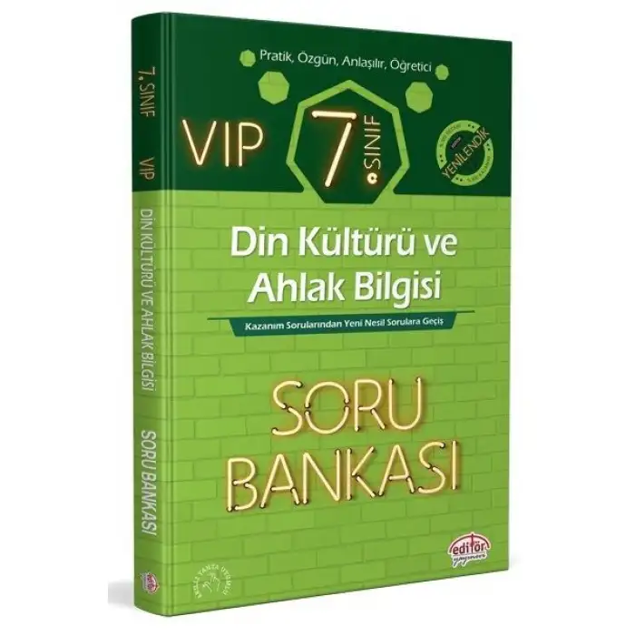 VIP 7. SINIF DİN KÜLTÜRÜ VE AHLAK BİLGİSİ SORU BANKASI