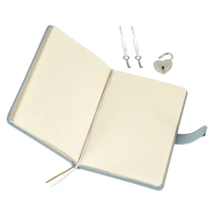 VJ HATIRA DEFTERİ 13x18 HUSH HUSH KİLİTLİ 160 YP ÇİZGİLİ PASTEL MAVİ 3304