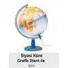 MODERN KÜRE SİYASİ IŞIKLI GRAFİK STANTLI 20CM +U